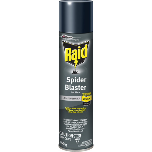 Raid&reg; Spider Blaster Bug Killer Insecticide, 350 g, Aerosol Can, Solvent Base Consource