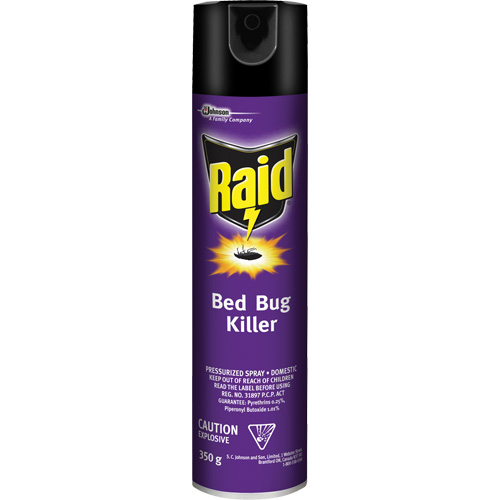 Raid&reg; Bed Bug Killer Insecticide, 350 g, Aerosol Can, Solvent Base Consource