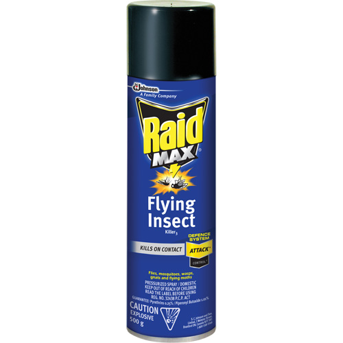 Raid&reg; Max&reg; Flying Insect Killer, 500 g, Aerosol Can, Solvent Base Consource