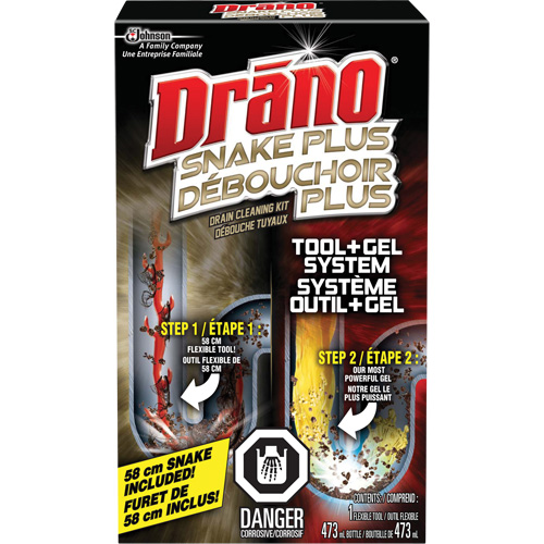 Drano&reg; Gel & Snake Tool Drain Cleaner Kit Consource