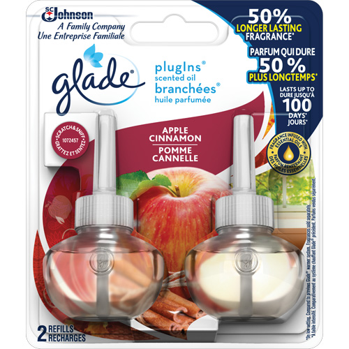 Recharge Glade Branch&eacute;es huile parfum&eacute;e, Pomme cannelle, Cartouche Consource