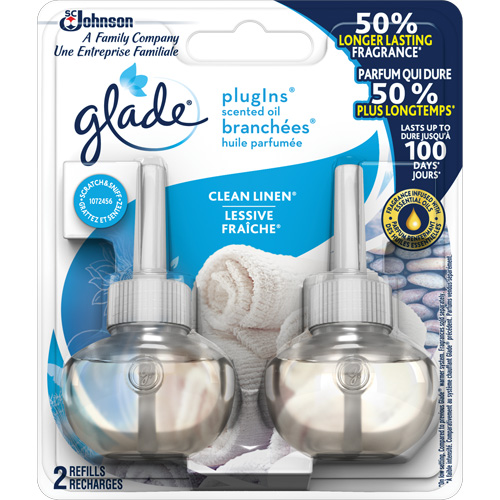 Recharge Glade Branch&eacute;es huile parfum&eacute;e, Lessive fraîche , Cartouche Consource
