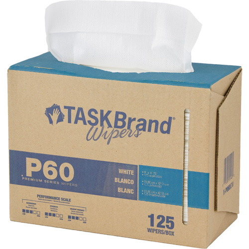TaskBrand&reg; P60 Premium Series Wipers, All-Purpose, 16-3/4" L x 8-1/4" W Consource
