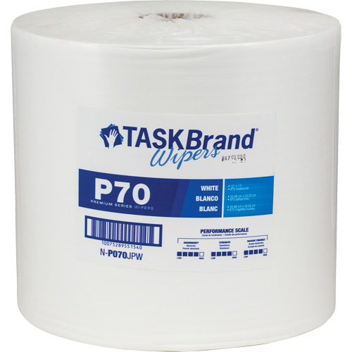 TaskBrand&reg; P70 Premium Series Wipers, Heavy-Duty, 13" L x 12" W Consource