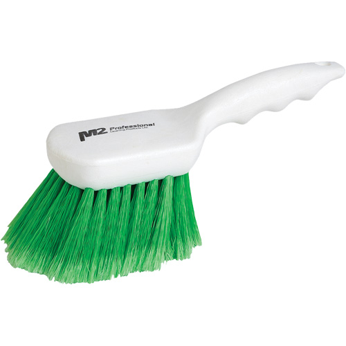 Short Handle Detail Brush, 9" L, Synthetic Bristles, Green Consource