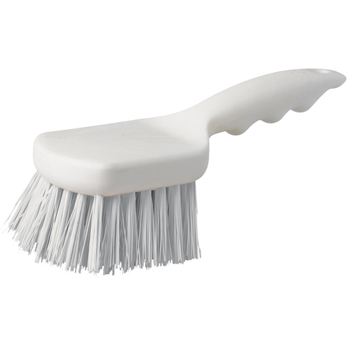 Short Handle Pot Brush, 9" L, Polypropylene Bristles, White Consource