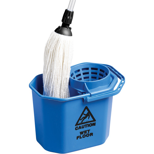 Seau &agrave; usage intensif avec essoreuse conique, Passoire, 3 gal. US (12 pintes), Bleu Consource