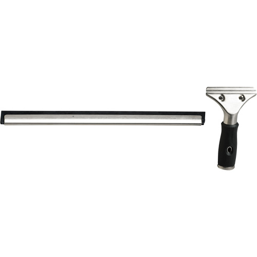 Raclette &agrave; fen&ecirc;tres avec manche, 14", Caoutchouc, Cadre Acier inoxydable Consource