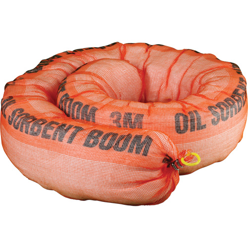 Barri&egrave;re de pollution absorbante pour produits p&eacute;troliers, Huile seulement, 1,5' lo x 10" la, Absorption 69,3 gal Consource