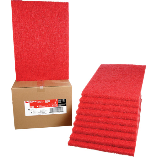 Carpet Bonnet Pad, 14" x 20", Buffing/Cleaning, Red Consource