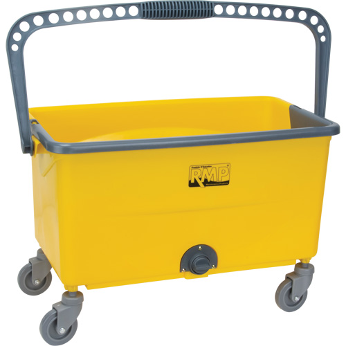 Microfibre Mop Bucket & Wringer, Strainer, 11 US Gal. (44 Quart), Yellow Consource