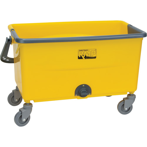 Microfibre Mop Bucket & Wringer, Strainer, 11 US Gal. (44 Quart), Yellow Consource
