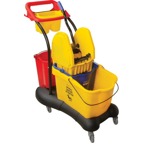 Multifunctional Mop Trolley, Down Press, 9.5 US Gal.(38 Quart), Yellow Consource