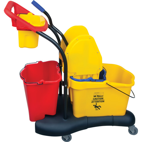 Multifunctional Mop Trolley, Down Press, 9.5 US Gal.(38 Quart), Yellow Consource
