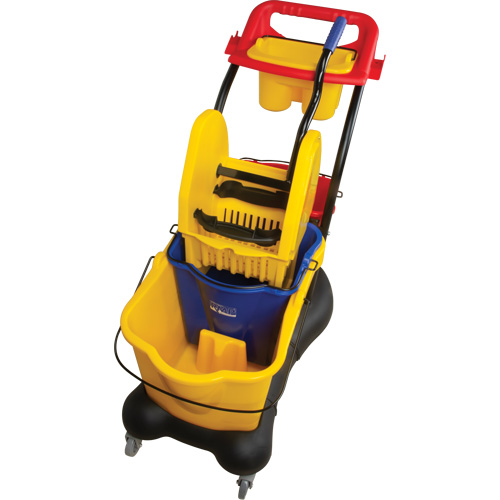 Multifunctional Mop Trolley, Down Press, 9.5 US Gal.(38 Quart), Yellow Consource