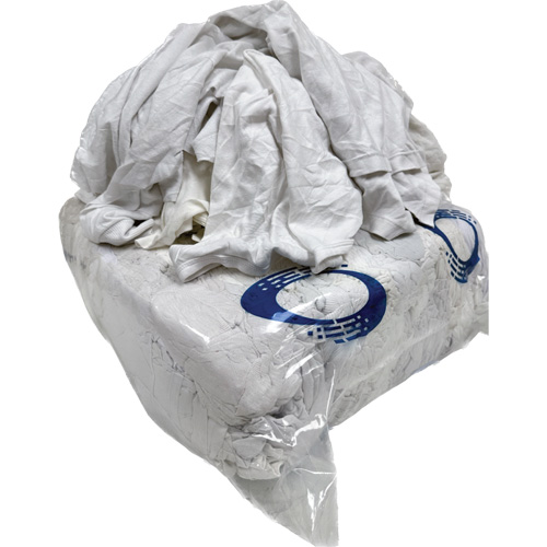 Chiffons de nettoyage, Coton/Molleton, Blanc, 25 lb Consource