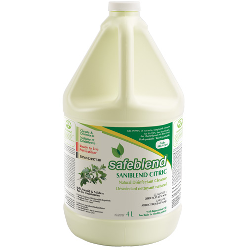 CITRIC Peppermint Oil Disinfectant Cleaner, 4 L, Jug Consource