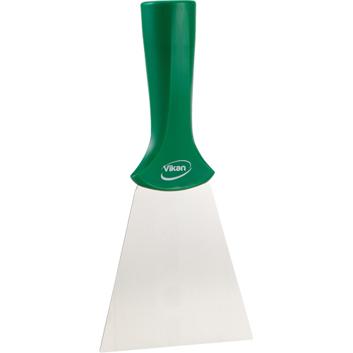 Handle-Mounted Stainless Steel Scraper, Green, 4" W x 8" L Consource