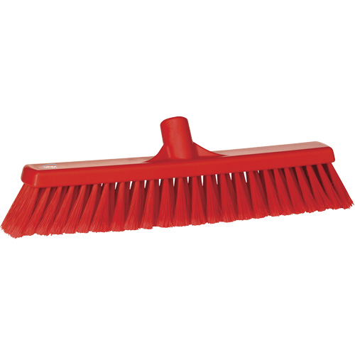 Balai-brosse pour particules fines, Crins Fin/&agrave; bout ouvrant, 16-1/4", Polypropyl&egrave;ne, Rouge Consource