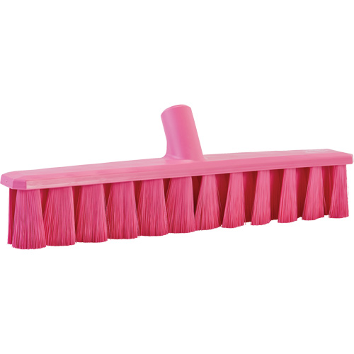 UST Soft Push Broom, Fine Bristles, 15-1/4", Polyester, Pink Consource