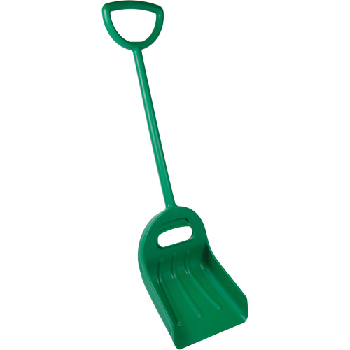 Double Grip Wide Shovel, 14" x 18" Blade, 47-1/2" Length, Plastic, Green Consource