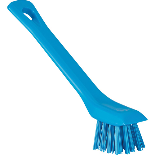 Brosse avec rebord grattoir, Soies Ferme, Longueur de 6", Bleu Consource