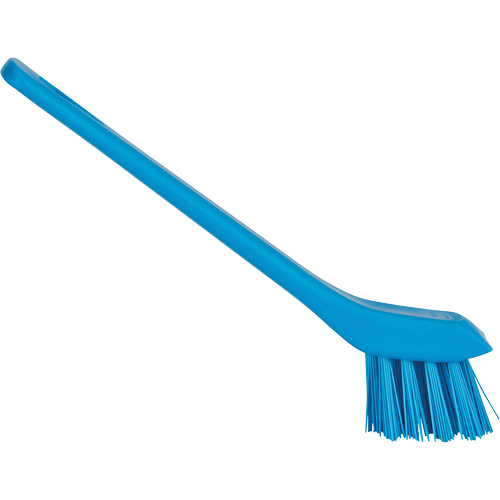 Brosse avec rebord grattoir, Soies Ferme, Longueur de 6", Bleu Consource