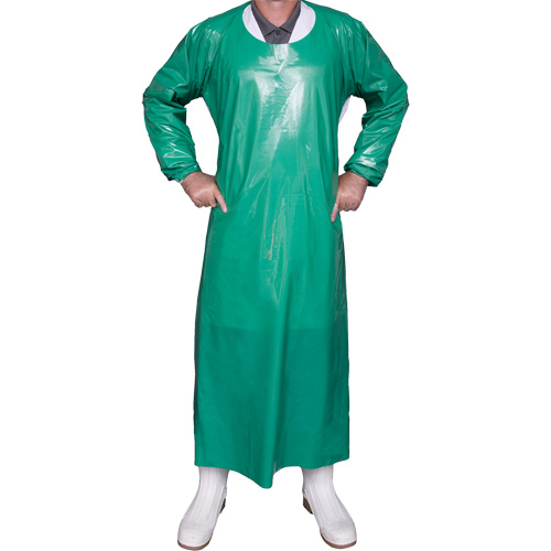 Top Dog 6 Mil. Gown, X-Large, Green, Polyurethane Consource