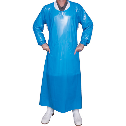 Top Dog 6 Mil. Gown, X-Large, Blue, Polyurethane Consource