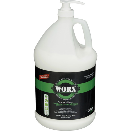 Savon pour les mains sans eau Power Clean, Liquide, 3,78 L, Sans parfum Consource