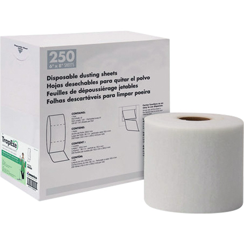 TrapEze&reg; Single Roll Disposable Dusting Sheets, Polyester, White Consource