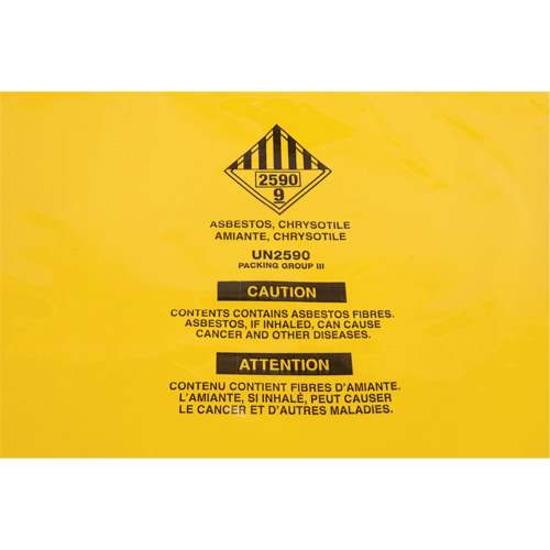 Hazardous Waste Liners, Asbestos, 40" L x 35" W, 3 mils Consource