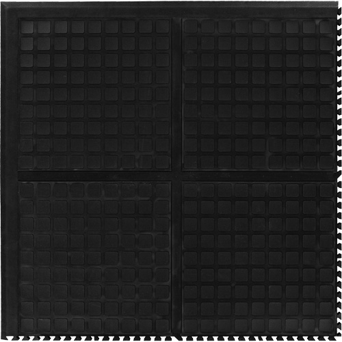 Tuile de centre modulaire Hog Heaven III Comfort, Ondul&eacute;, 3' x 3' x 3/4", Noir, Nitrile Consource
