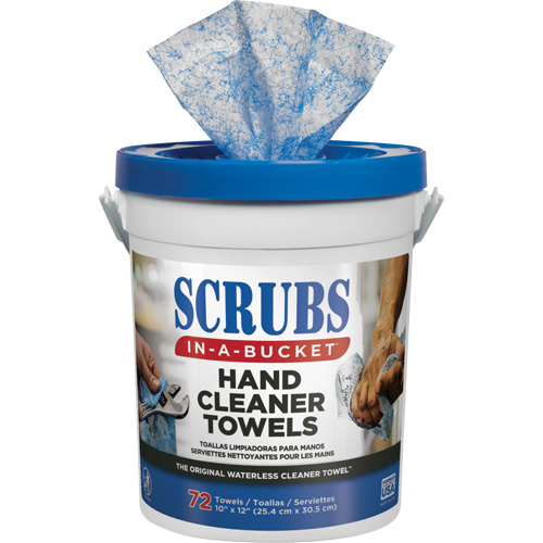 Serviettes nettoyantes pour les mains, 72 lingettes, 12" x 10" Consource