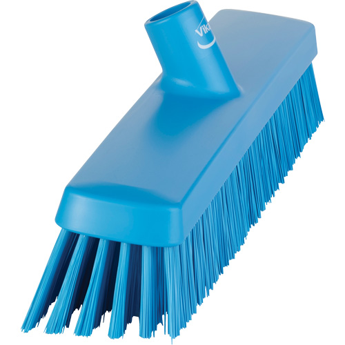 Push Broom Head, Fine/Stiff Bristles, 16-1/2", Polyester/Polypropylene, Blue Consource