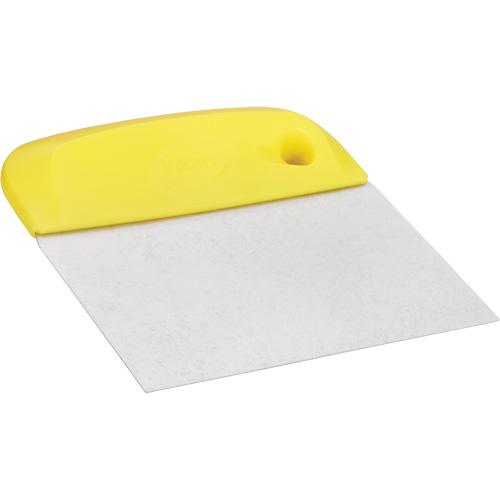 Flexible Stainless Steel Dough Cutter/Scraper, Yellow, 4-1/2" W x 5-3/4" L Consource