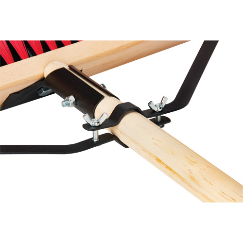 Push Broom with Braced Handle, 18", Medium, PVC Bristles Consource
