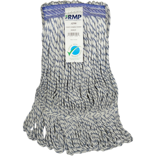 Candy-Striped Mop Head, Floor Finishing, Synthetic, 16 oz., Loop Style Consource