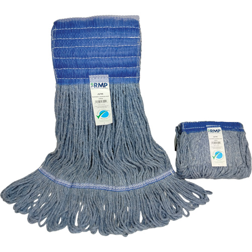Wide-Band Mop Head, Antimicrobial/Floor Finishing/Specialty, Cotton/Rayon/Synthetic, Loop Style Consource