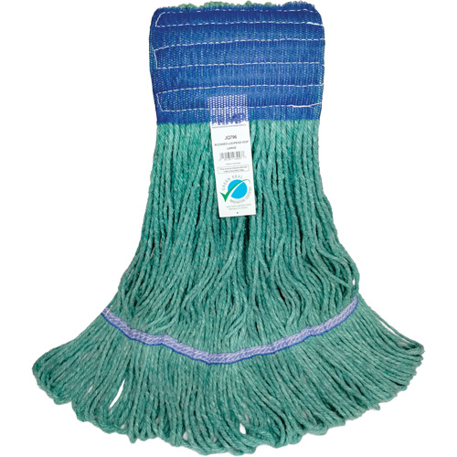 Wide-Band Mop Head, Antimicrobial/Floor Finishing/Specialty, Cotton/Rayon/Synthetic, Loop Style Consource