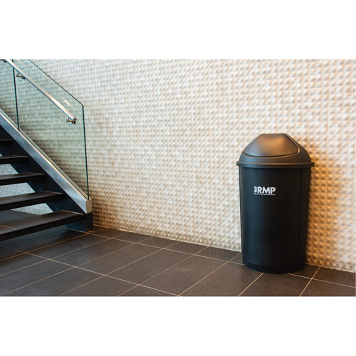 Poubelle demi-ronde, Poly&eacute;thyl&egrave;ne, 21 gal. US Consource