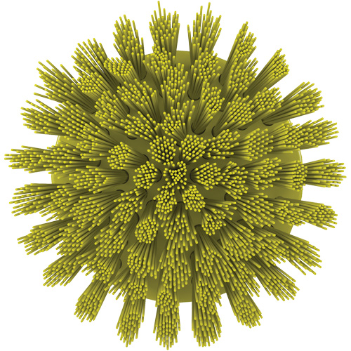 HyDrive Round Drill Brush, Extra Stiff Bristles, 3-1/10" Long, Yellow Consource