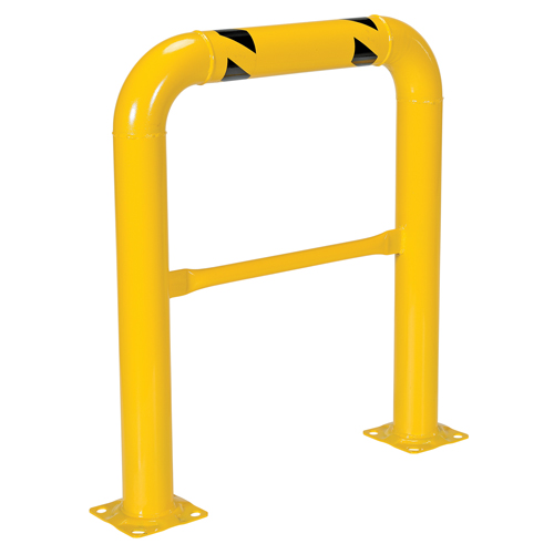 Garde-corps &agrave; profil &eacute;lev&eacute; pour machines, 3' la x 3,5' h, Jaune Consource