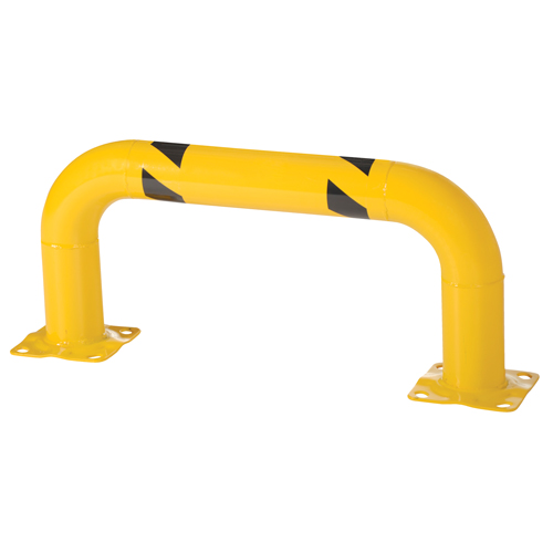 Garde-corps &agrave; profil bas pour rayonnages, 3' la x 1,4' h, Jaune Consource