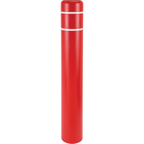 Polyethylene Bollard Covers, 4-1/2" Dia. x 64" L, Red Consource