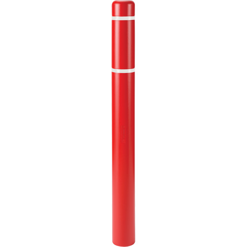 Polyethylene Bollard Covers, 6-5/8" Dia. x 72" L, Red Consource