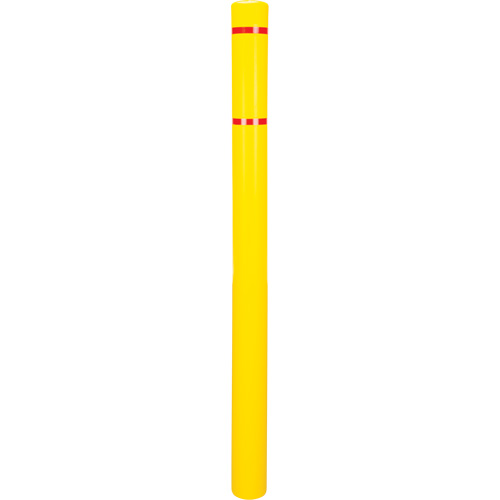 Polyethylene Bollard Cover, 4-1/2" Dia. x 64" L, Red/Yellow Consource