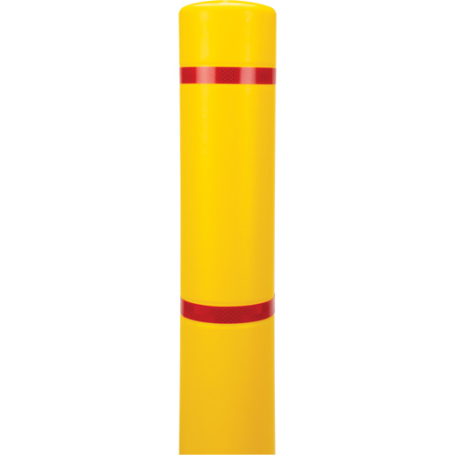 Polyethylene Bollard Cover, 4-1/2" Dia. x 64" L, Red/Yellow Consource