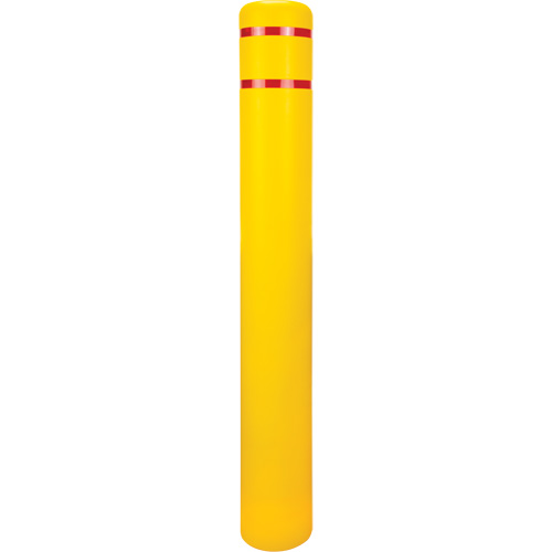 Polyethylene Bollard Cover, 6-5/8" Dia. x 52" L, Red/Yellow Consource