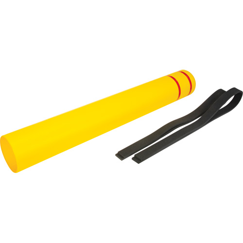 Polyethylene Bollard Cover, 6-5/8" Dia. x 52" L, Red/Yellow Consource